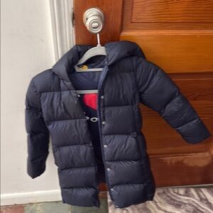 Polo Navy Puffer Coat with Hood